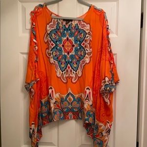 Flowy Orange colorful blouse